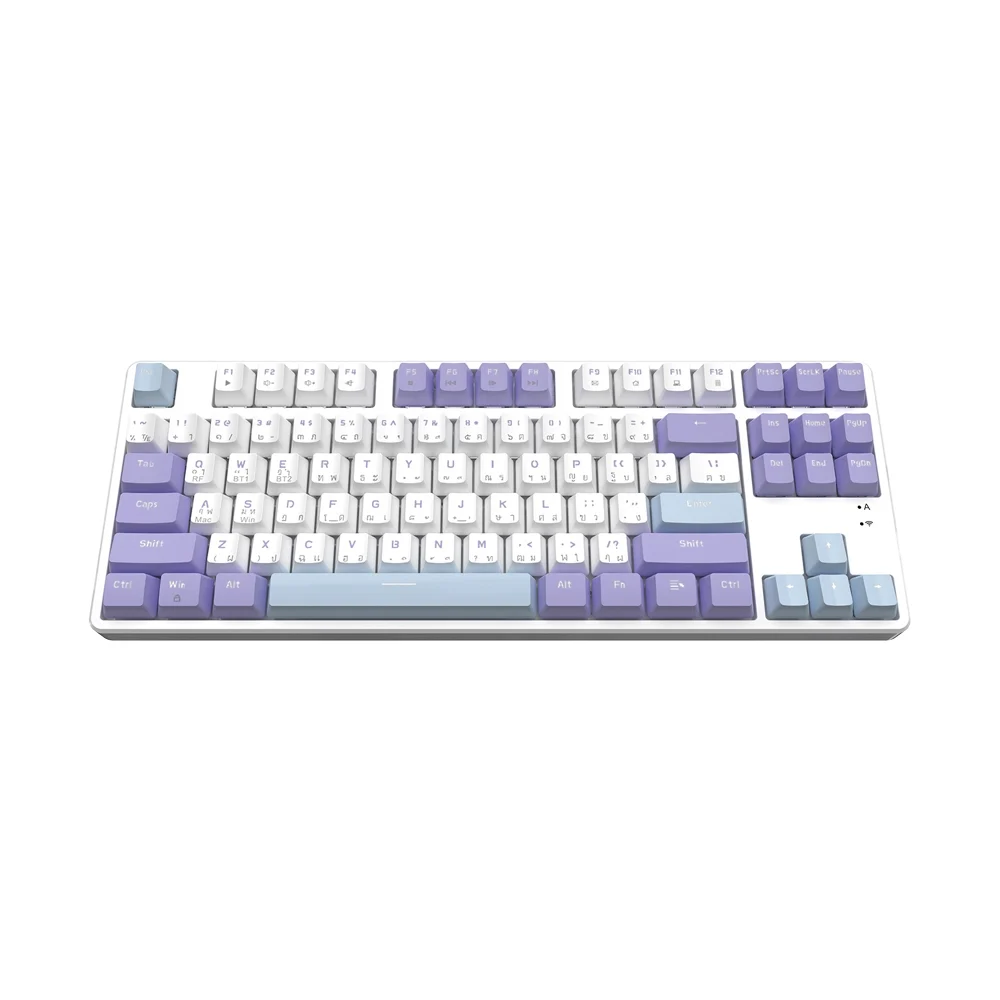 WIRELESS/BLUETOOTH KEYBOARD (คีย์บอร์ดไร้สาย) AJAZZ AK872 MOUNTAIN MIST - RED SWITCH