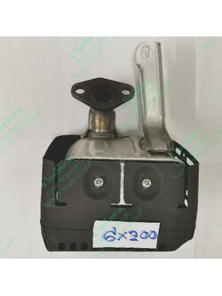 ท่อไอเสียพร้อมตะแกรง มีขา GX120-GX 160-GX 200