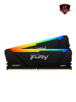 RAM (หน่วยความจำ) DDR4 (3200) 32GB (16GBX2) KINGSTON FURY BEAST RGB (KF432C16BB12AK2/32WP) SN021025T220H