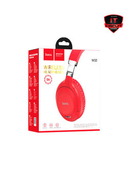 Hoco.W32 Red หูฟังบลูทูธ ต่อAUXได้