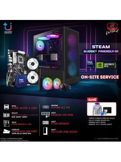 ULTRA 5 225F 10C/10T /3Y / KRAKEN 240 RGB BLACK /3Y / B860M-K-CSM /3Y / 32GB [16×2] 6000MHz /LT / 1TB M.2 PCIE /5Y / RTX 5060 Ti 1-CLICK OC 8GB GDDR7 /3Y / 750W 80 PLUS BRONZE /5Y / H5 FLOW RGB 2024 BLACK /2Y SN2910251B10638Y