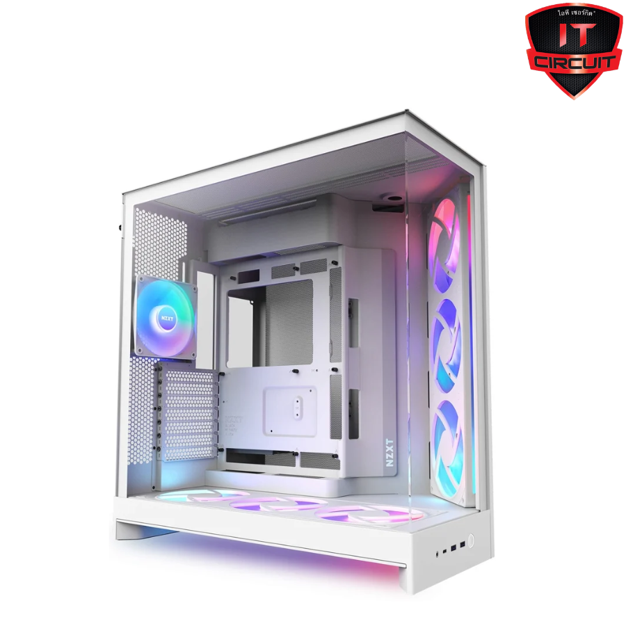 CASE (เคส) NZXT H9 FLOW RGB PLUS (2025) (WHITE) (E-ATX) (CM-H92FW-P1) SN011025T310H
