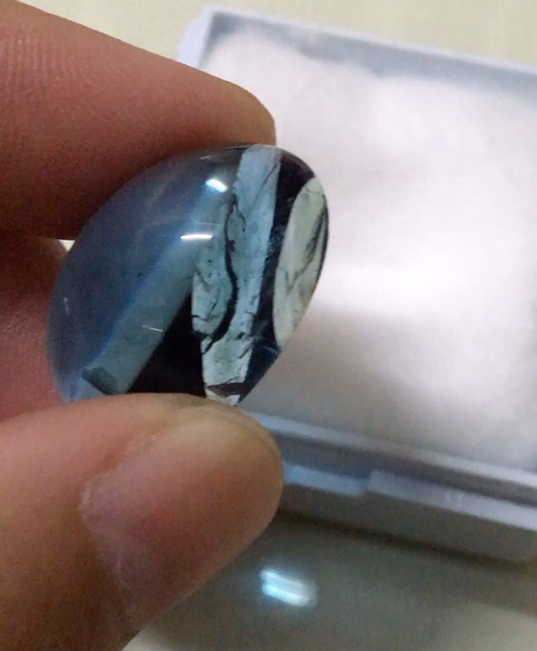 (มาใหม่จ้า)ฟลูออไรด์แท้ 31กะรัต เม็ดโต สีเขียวอมฟ้าน้ำทะล เนื้อใส ไม่พอใจยินดีคืนเงิน