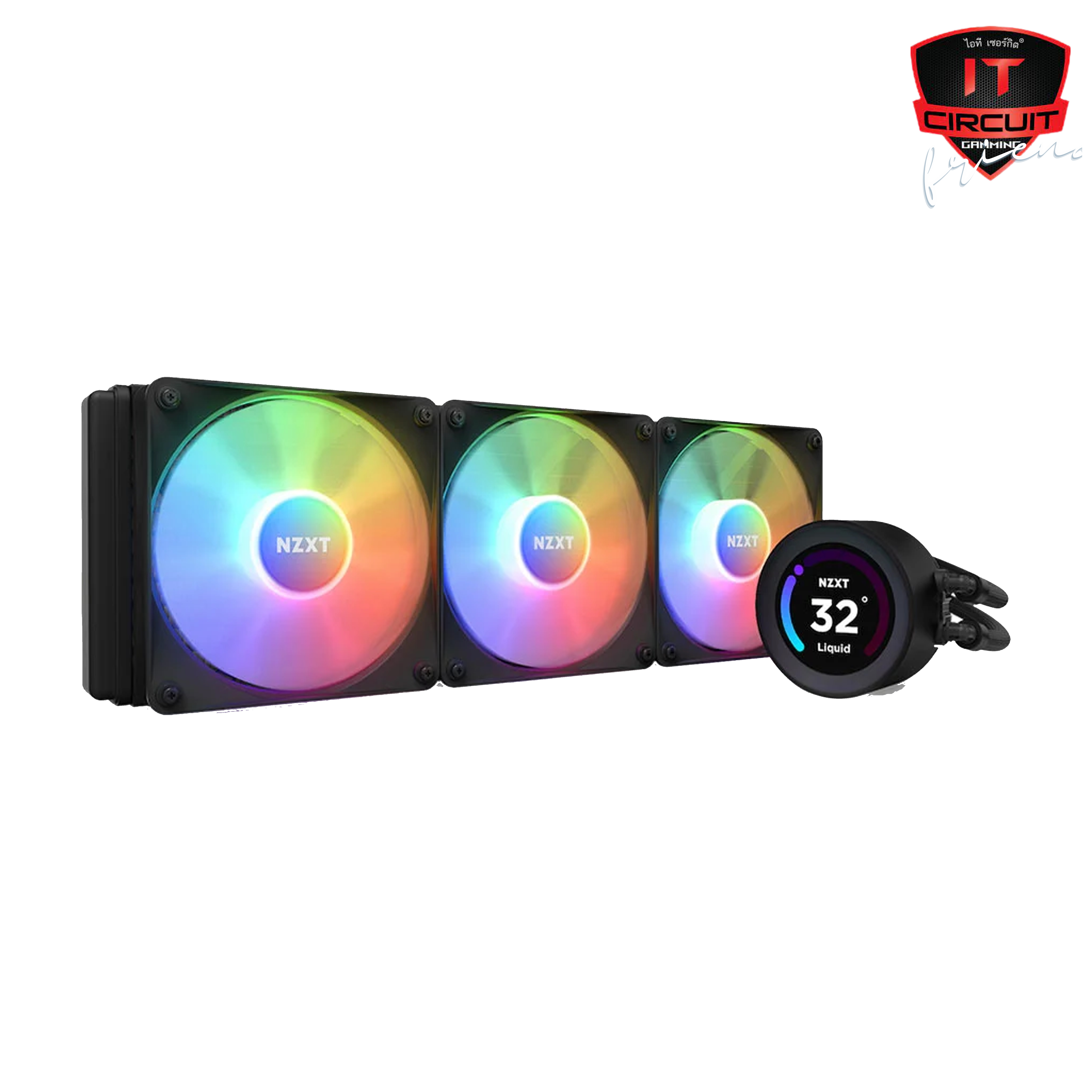CPU LIQUID COOLER (ระบบระบายความร้อนด้วยน้ำ) NZXT KRAKEN ELITE 360 RGB BLACK