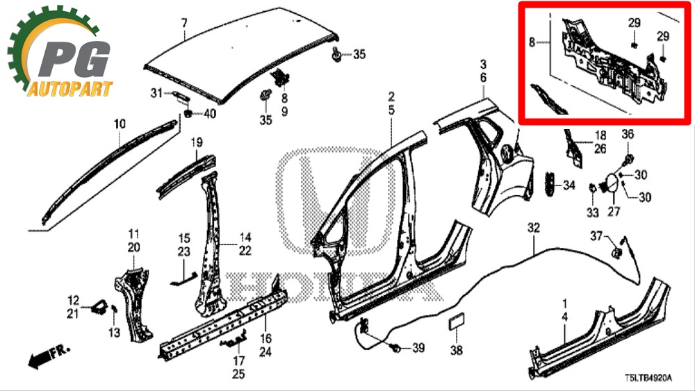 แผงไฟท้าย HONDA JAZZ GK ปี 2014-2018 (1 ชิ้น) แท้ศูนย์ / รูปจริง