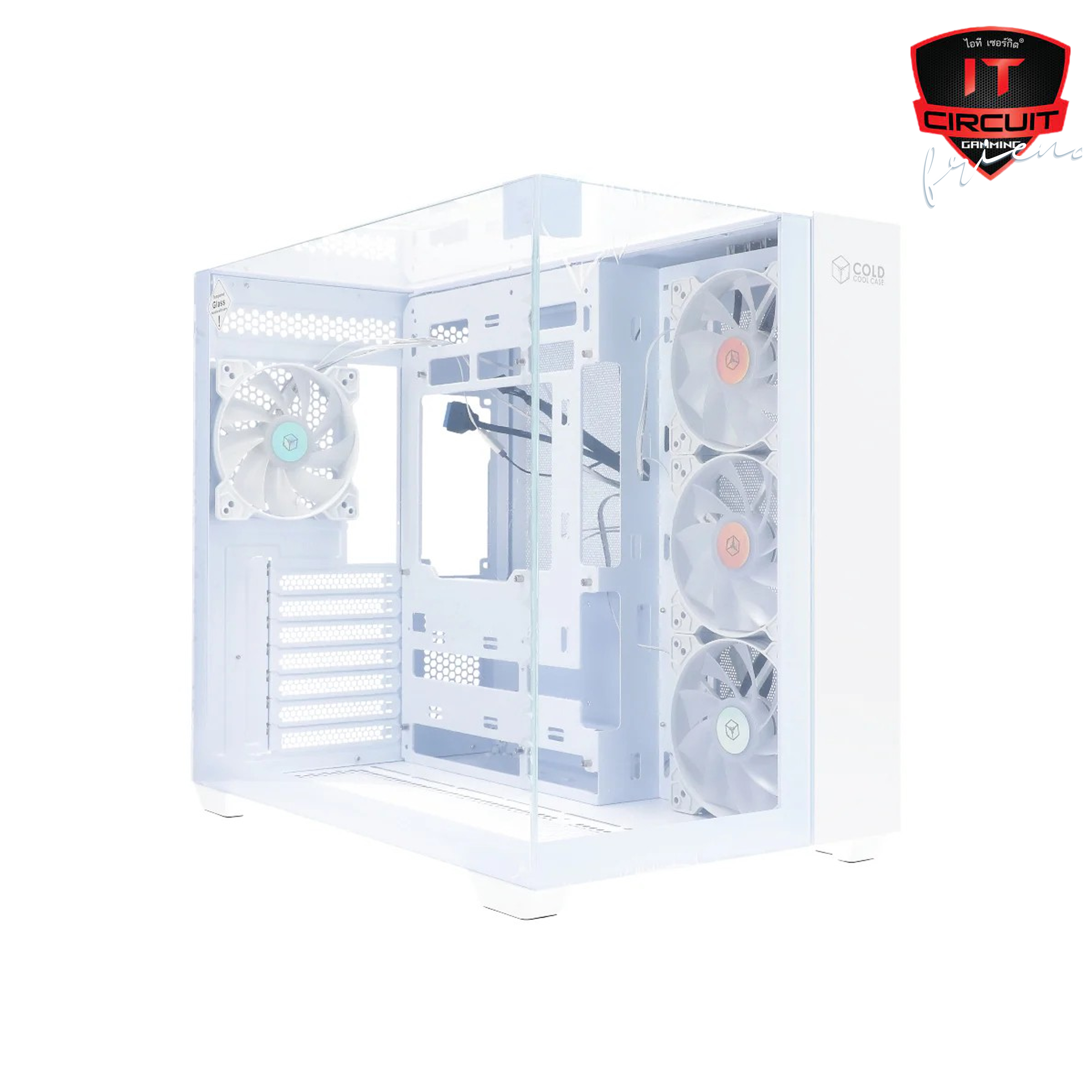 ATX CASE (เคส) (NP) COLD COOL CASE C4 WHITE FAN *3