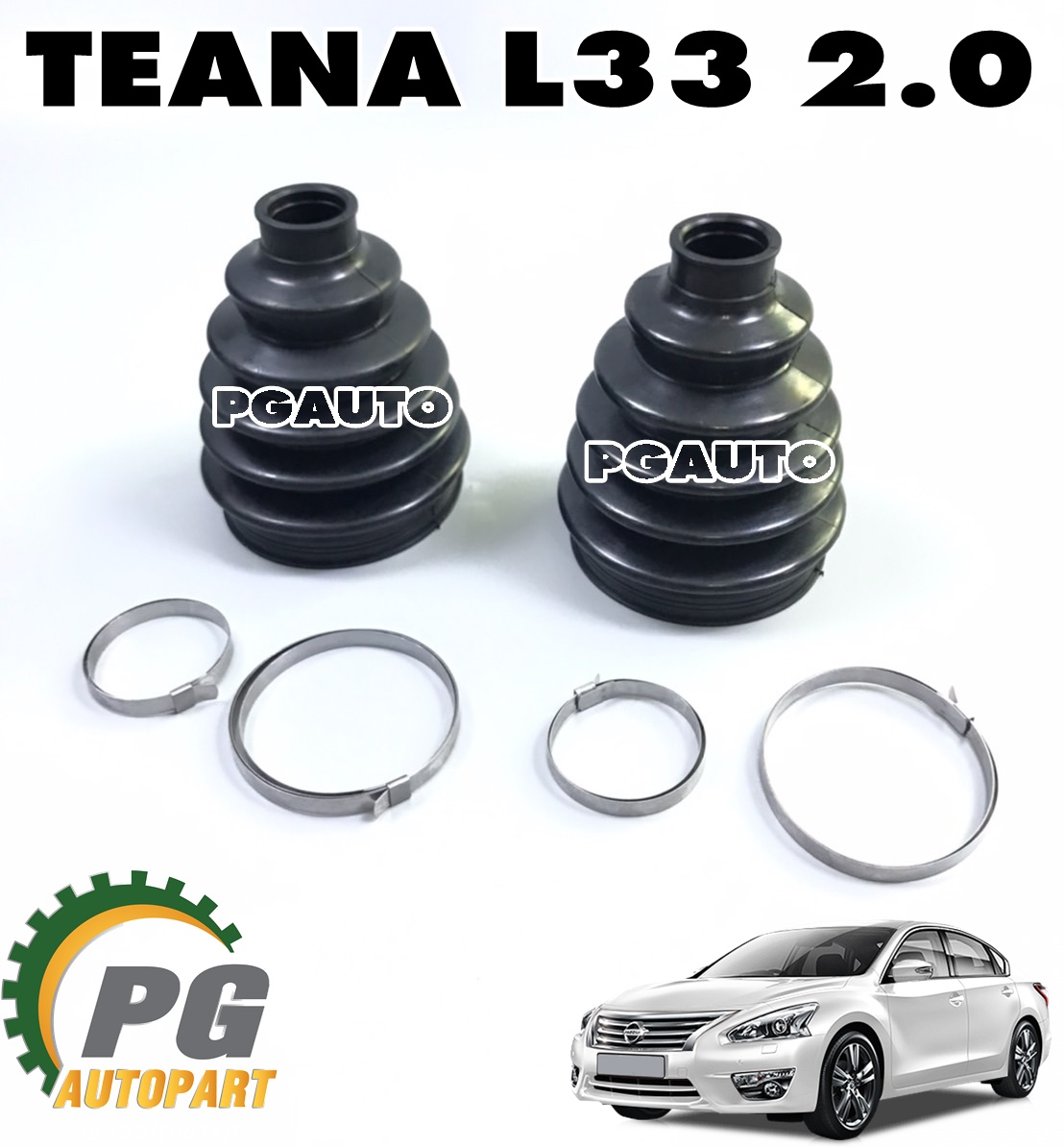 ยางหุ้มเพลาขับนอก NISSAN TEANA L33 2.0 L AT ปี 2014-2017 (1ชุด = 2 ชิ้น) เทียบ / รูปจริง