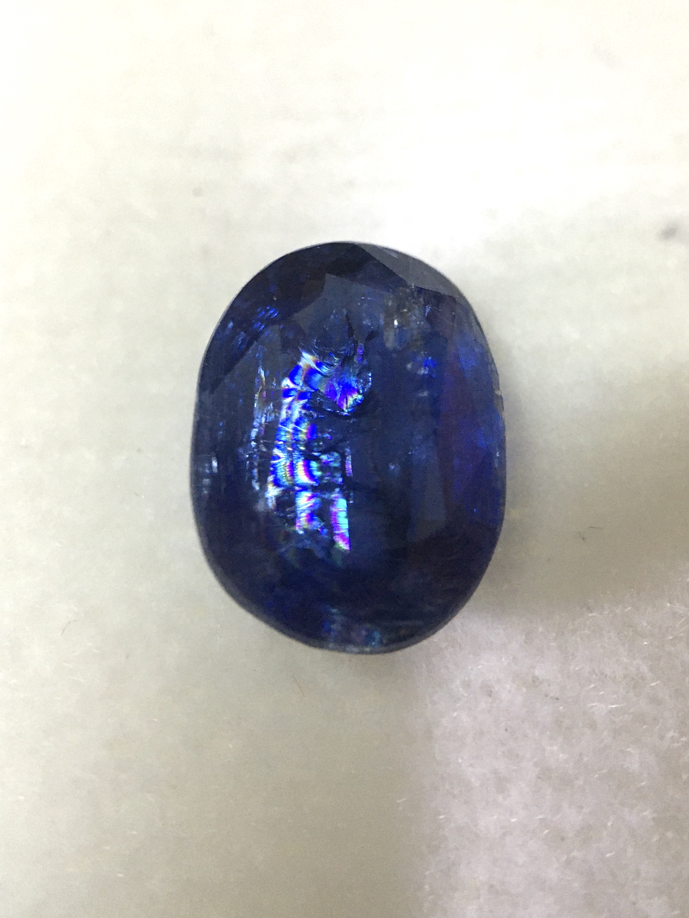 KYANITE ไคยาไนต์ แท้ 1.9 กะรัต พลอยดิบธรรมชาติ สีสดจัด ไฟดี ติดรุ้งเต็มเม็ด สวยมีเสน่ห์ น่าสะสม