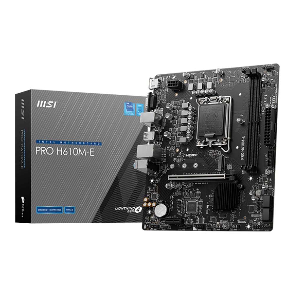 I3-14100F - 4C/8T /3Y / H610M-E [DDR5] /3Y / 16GB DDR5 [2x8GB] 5600MHZ [BLACK] /LT / 512GB M.2 PCIE /5Y / RTX 3050 6GB EX GDDR6 /3Y / 600W V2 80 PLUS /3Y / T3 PLUS [BLACK] /1Y SN2910251B7214Y