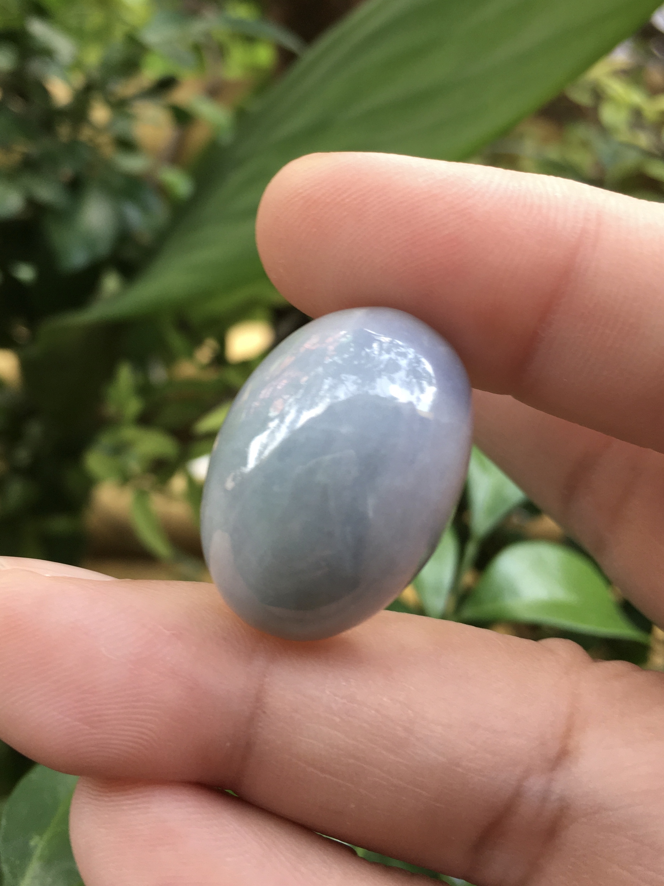 (Big size) หยกแท้ 39 กะรัต ไซส์ใหญ่ ทรงสวย รวมสีคลาสสิค เทาม่วงเขียว ปัดเงาสวย