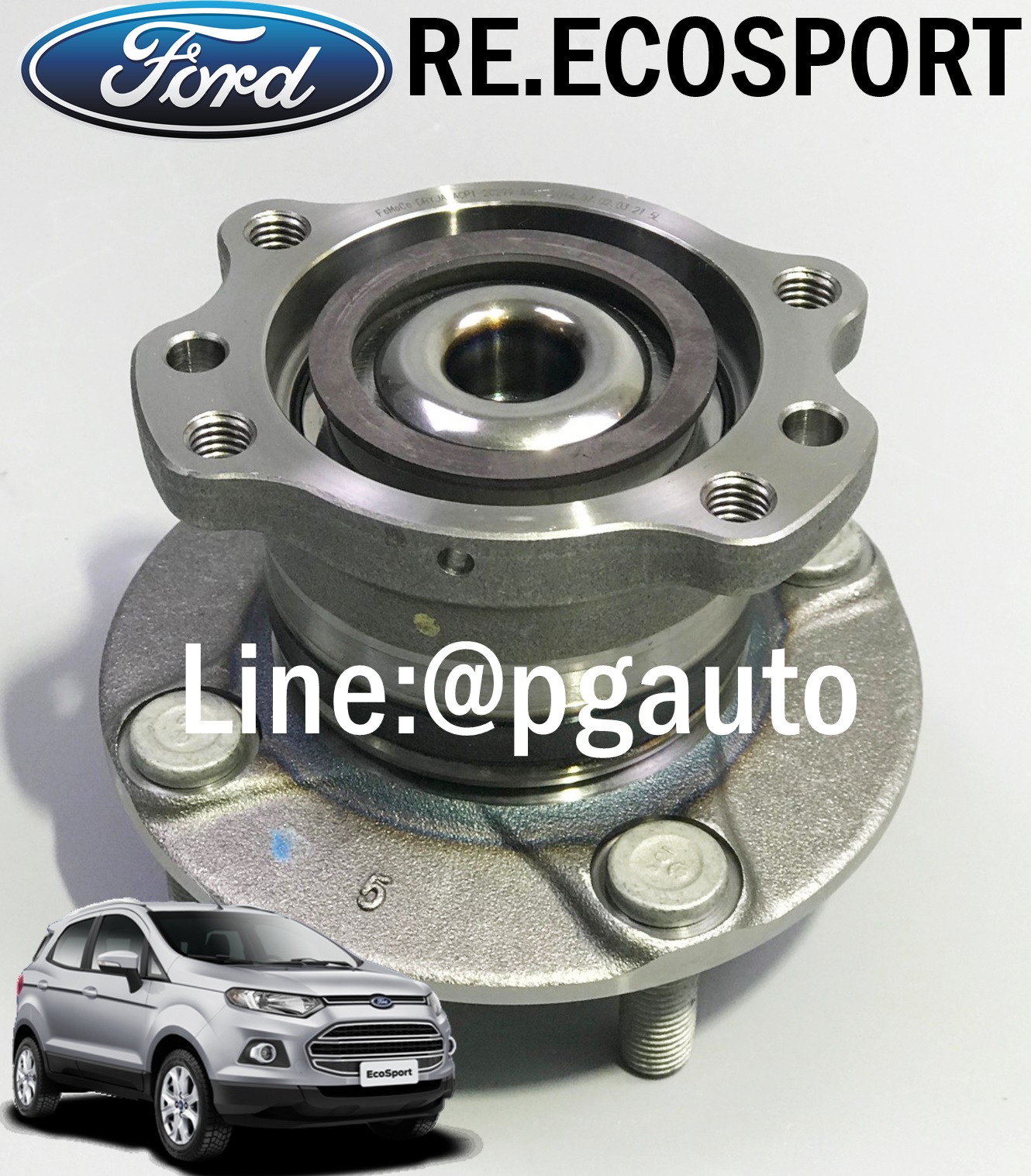 ดุมพร้อมลูกปืนล้อหลัง ฟอร์ด อีโค่สปอร์ต FORD ECOSPORT 1.5 L AT (1 ชิ้น) / แท้ศูนย์ / REAR WHEEL HUB