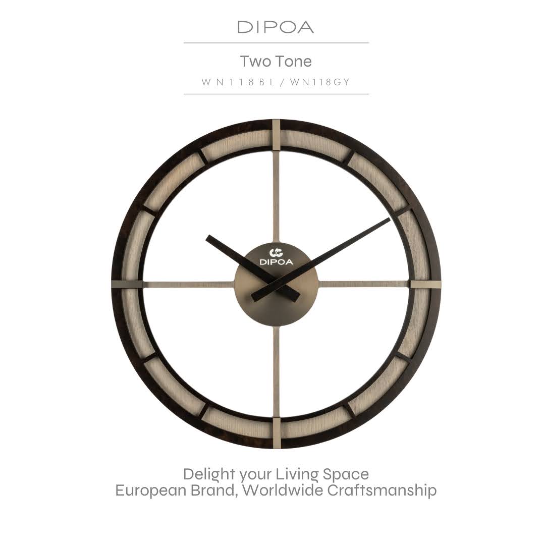 นาฬิกาแขวนผนัง นาฬิกาติดผนัง DIPOA รุ่นWN118BL