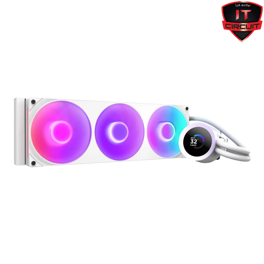 LIQUID COOLER (ชุดน้ำปิด) NZXT KRAKEN PLUS 360 RGB WHITE