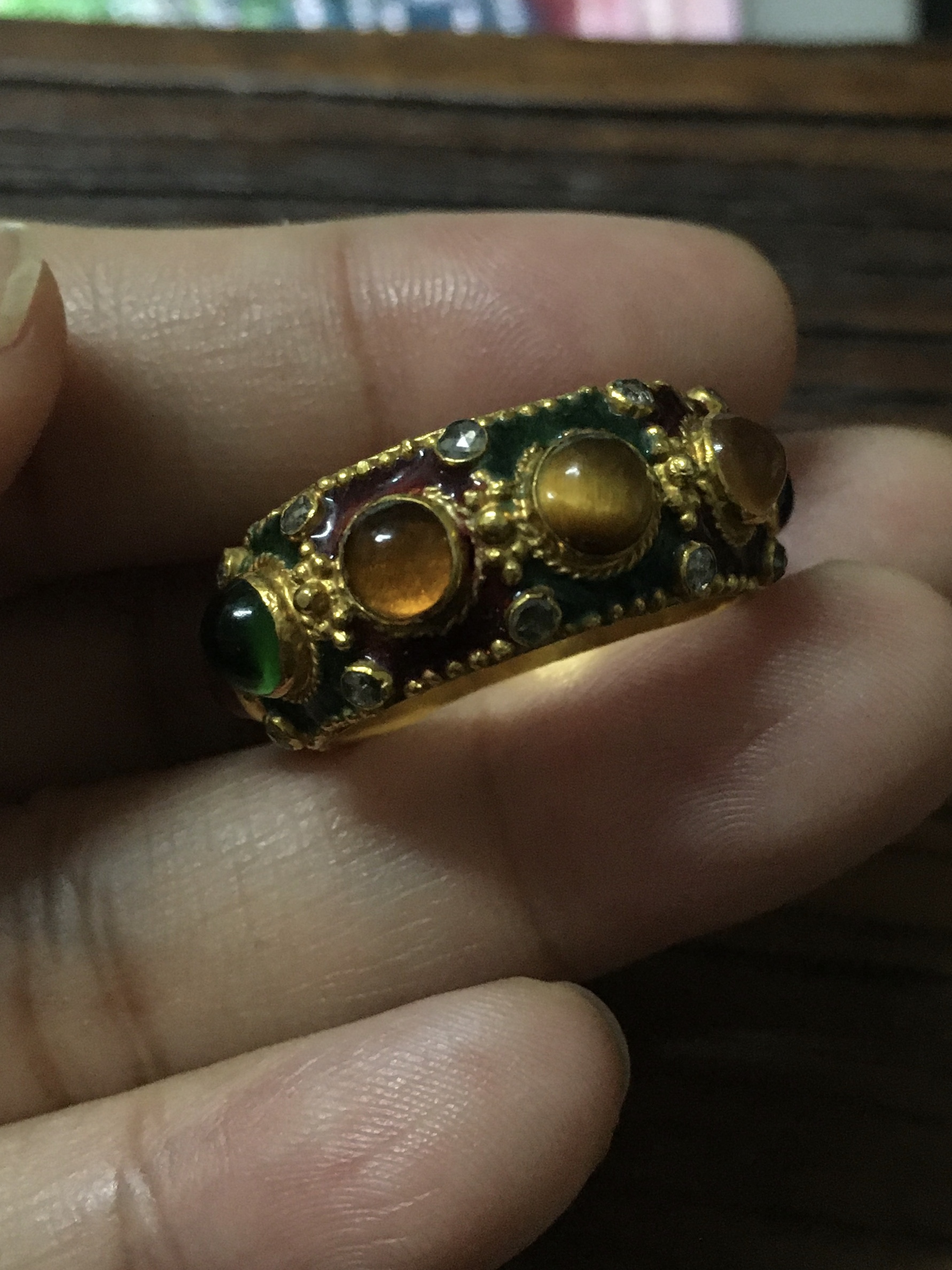 (มือสอง) แหวนพิรอด ทองเพชรแท้ 0.45 กะรัต งานโบราณ สวย ขลัง มีเสน่ห์มากค่ะ