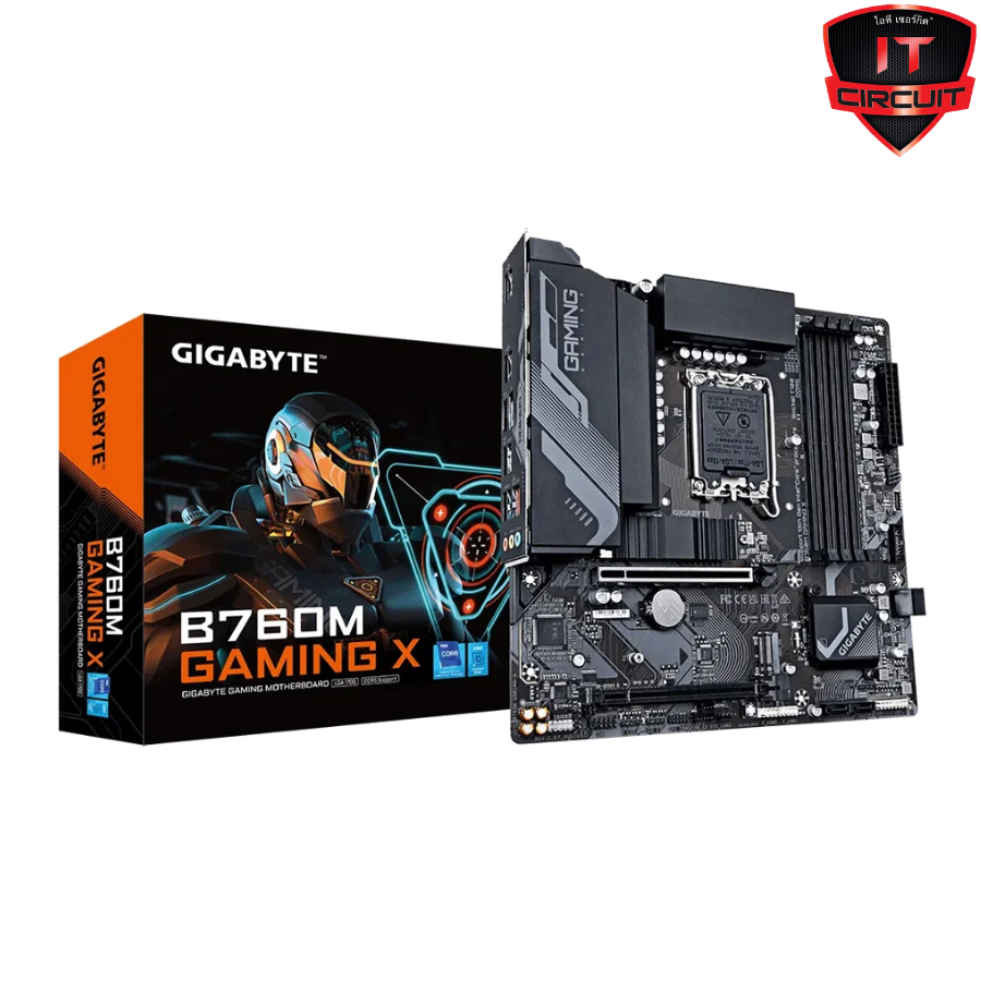 MAINBOARD (เมนบอร์ด) GIGABYTE B760M GAMING X (REV. 1.0) (DDR5) (SOCKET LGA 1700) (MICRO-ATX) SN24925T110H