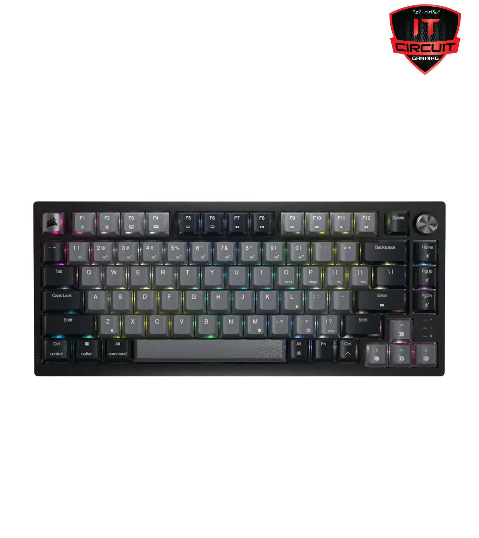 WIRELESS KEYBOARD (คีย์บอร์ดไร้สาย) CORSAIR K65 PLUS WIRELESS (BLACK-GRAY)
