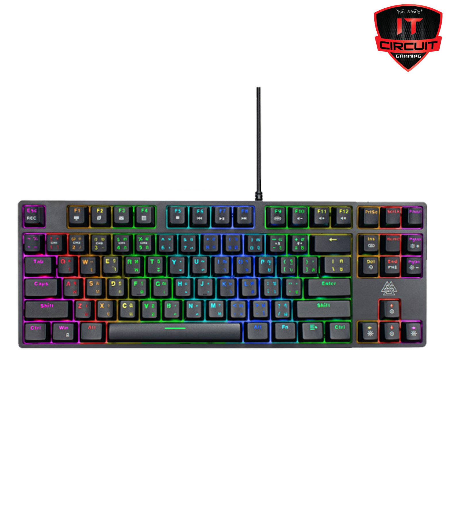 KEYBOARD EGA TYPE-K7 BLACK - BLUE-SWITCH
