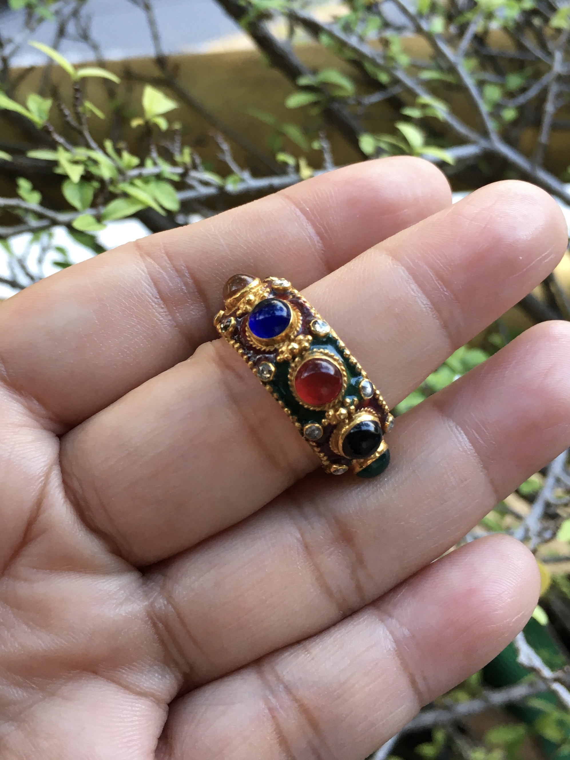 (มือสอง) แหวนพิรอด ทองเพชรแท้ 0.45 กะรัต งานโบราณ สวย ขลัง มีเสน่ห์มากค่ะ