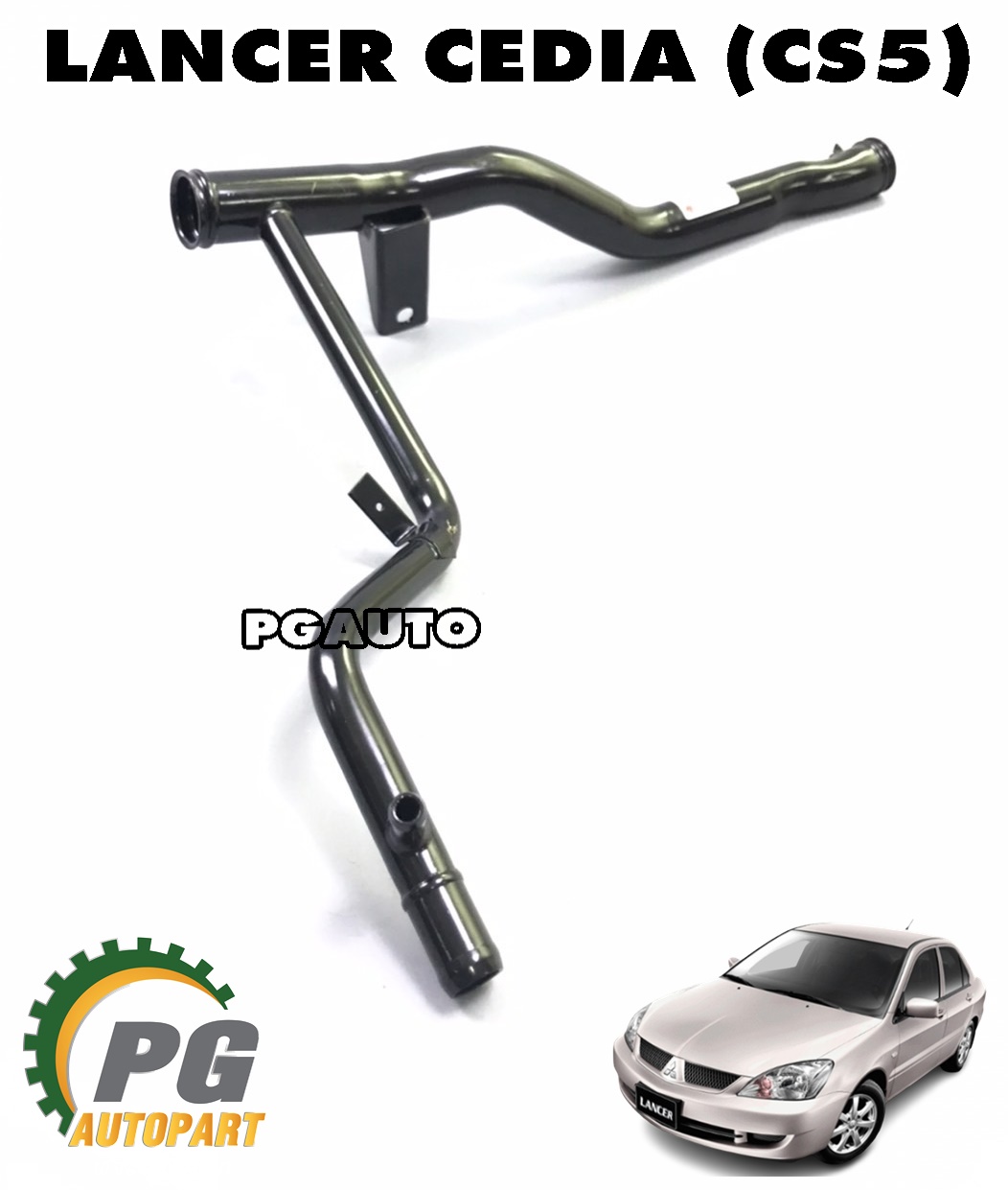 แป๊ปน้ำข้างเครื่อง MITSUBISHI LANCER CEDIA (CS5) 1.8 L ปี 2008-2010 (1ชิ้น) เทียบ / รูปจริง
