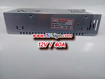 แหล่งจ่ายไฟ Switching Power Supply12V 40A ขายส่ง 2 ชิ้น