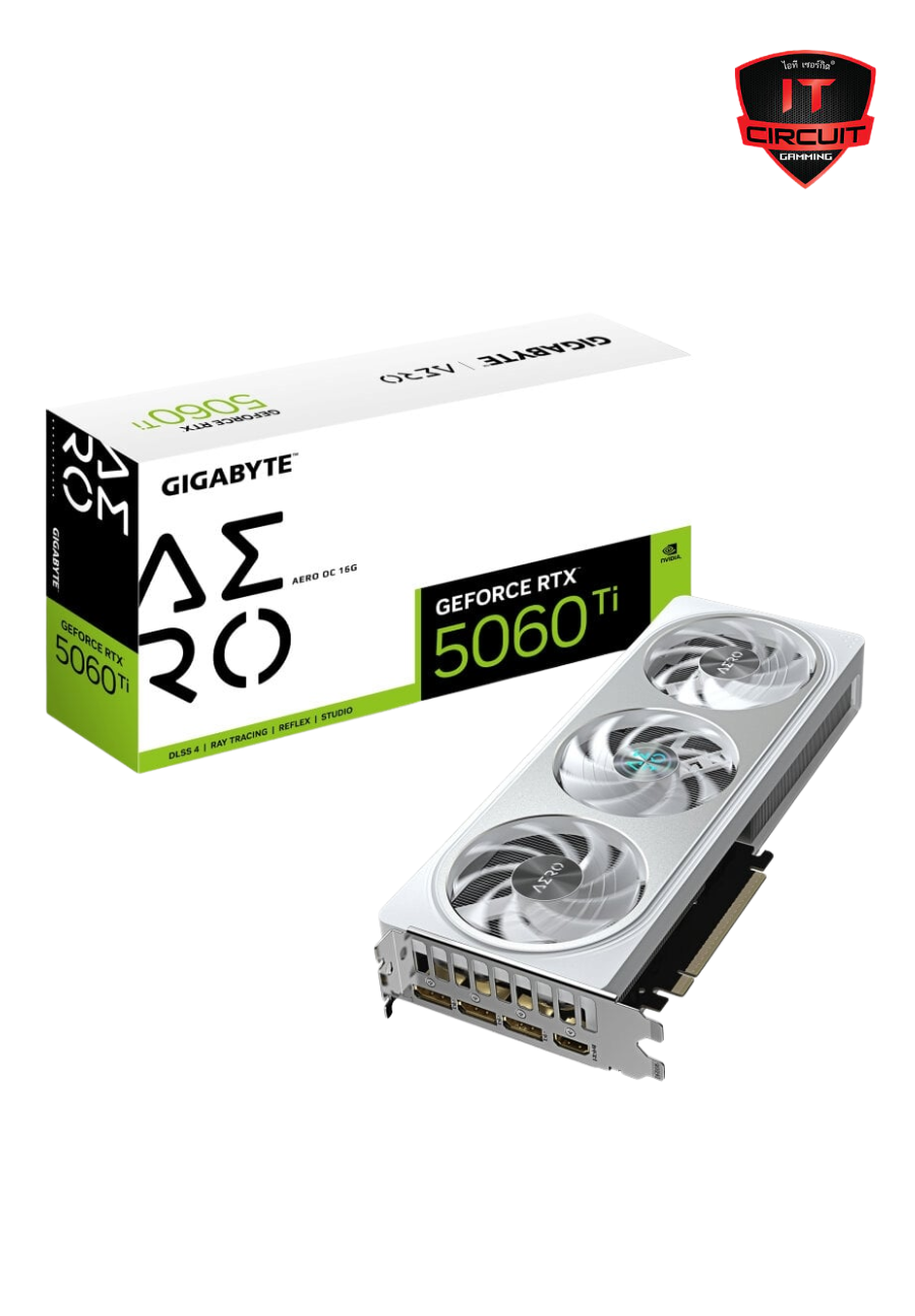 VGA (การ์ดจอ) GIGABYTE GEFORCE RTX 5060 TI AERO OC - 16GB GDDR7 SN201025B590Y