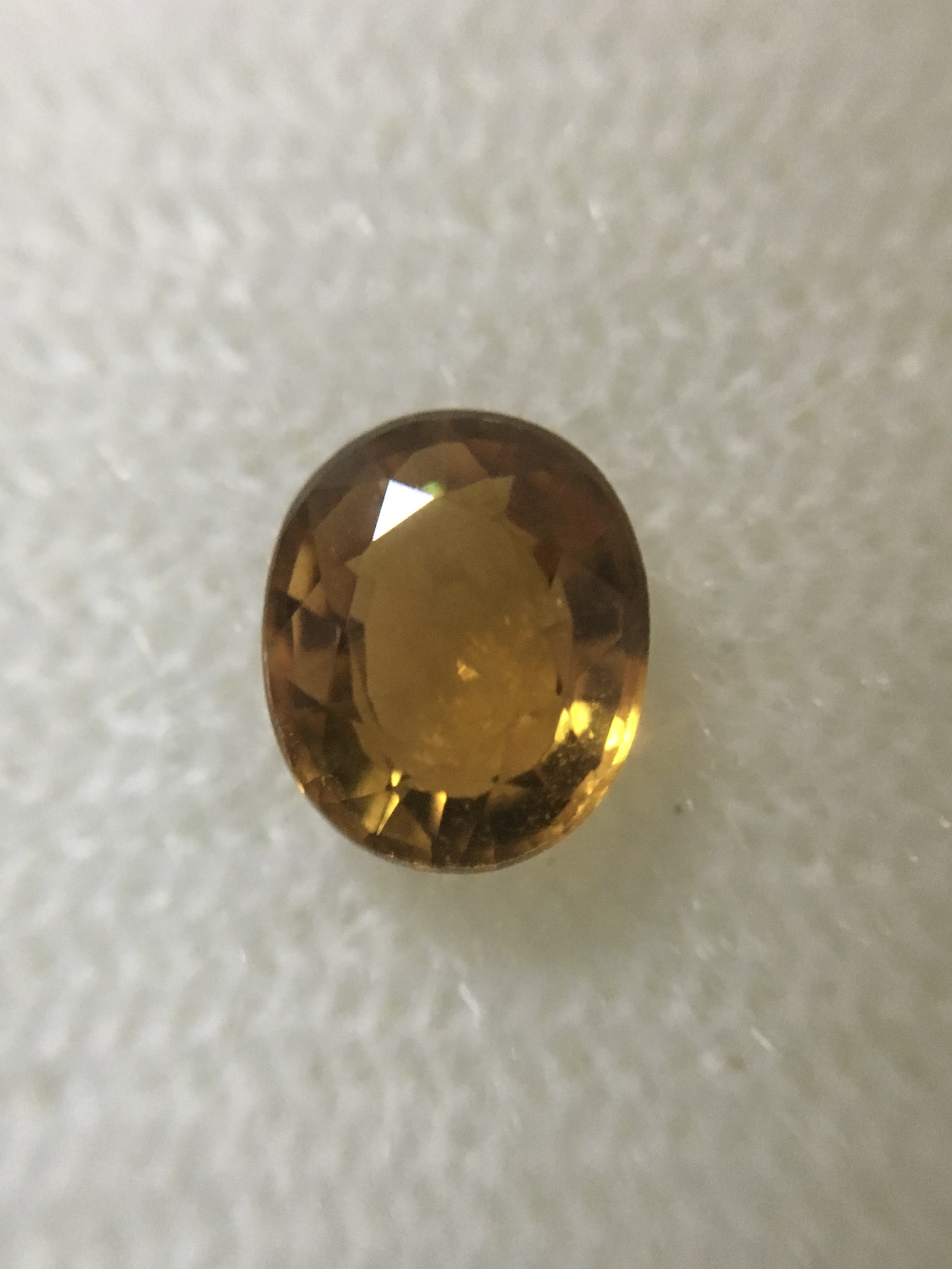 TOURMALINE ทัวร์มาลีน แท้ 0.64 กะรัต พลอยดิบเนื้อดี สีgolden ไฟดีมากค่ะ