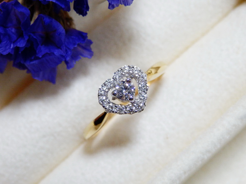 PP5308 แหวนเพชรแท้ 0.23 กะรัต แบบน่ารักมากๆค่ะ