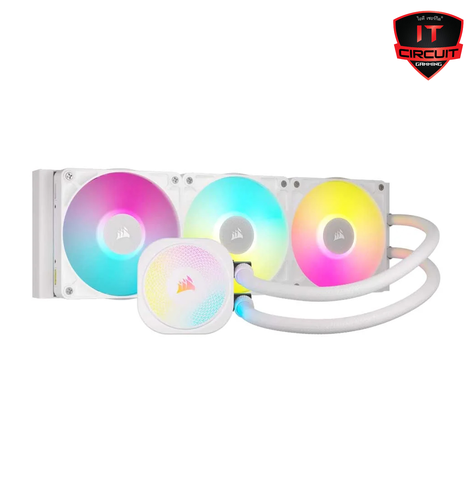 LIQUID COOLER (ชุดน้ำปิด) CORSAIR iCUE LINK TITAN 360 RX RGB WHITE