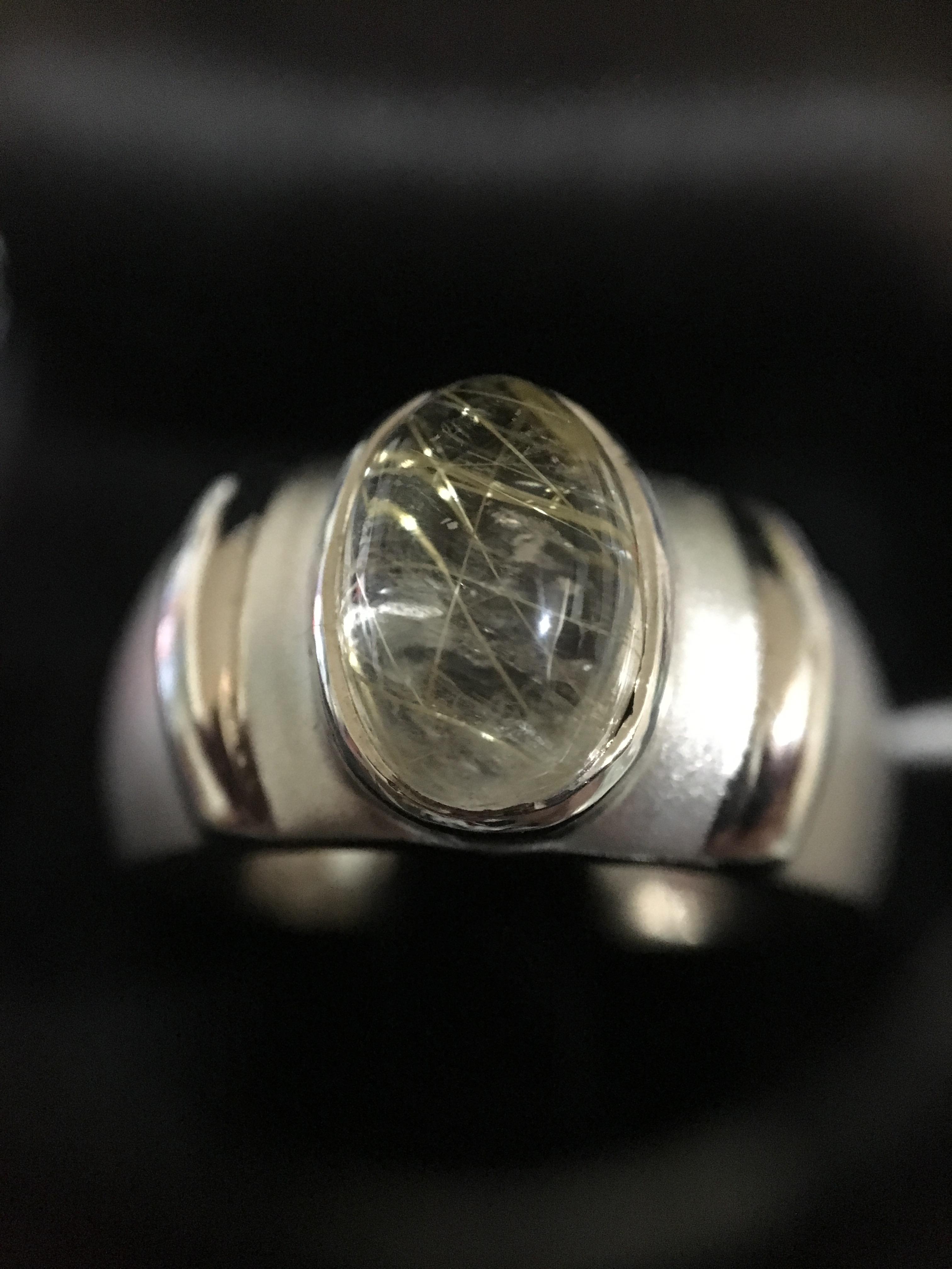 (ลดแรงครึ่งราคา)แหวนชายไหมทองแท้ เนื้อใส เส้นไหมชัด ใส่สวยเสริมราศี พลอยดี ราคาเบาๆ