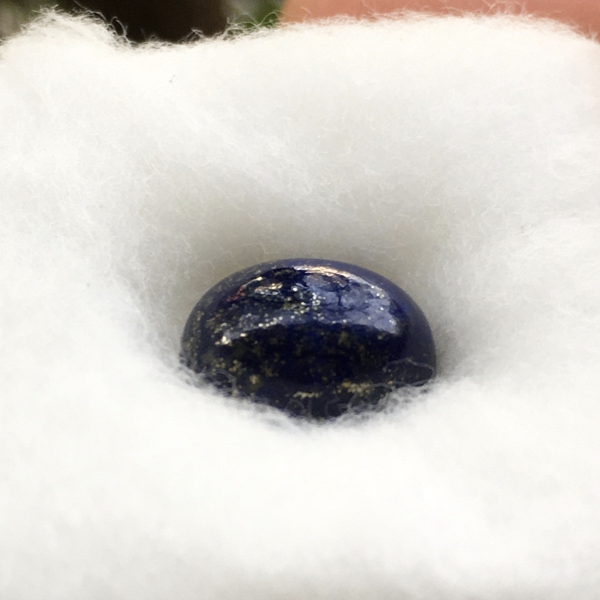 LAPIS LAZULI ลาพิส ลาซูลี 3.8 กะรัตหินแท้ ลายสวยเฉพาะตัว ไซส์หัวแหวนกำลังสวย