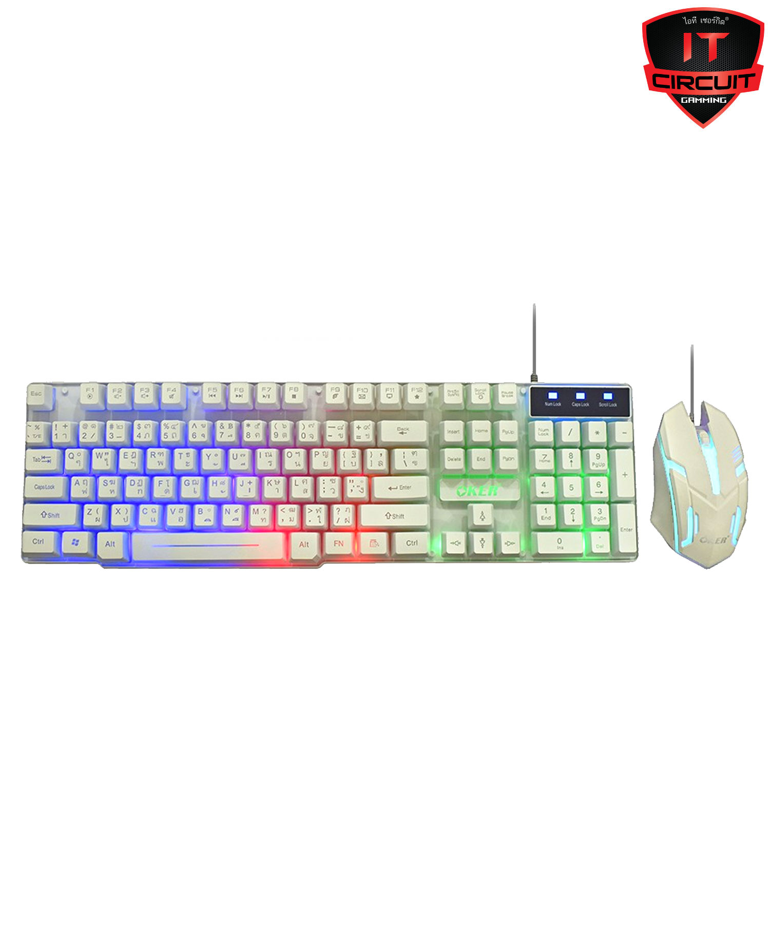 2IN1 USB OKER KM-6120 WHITE