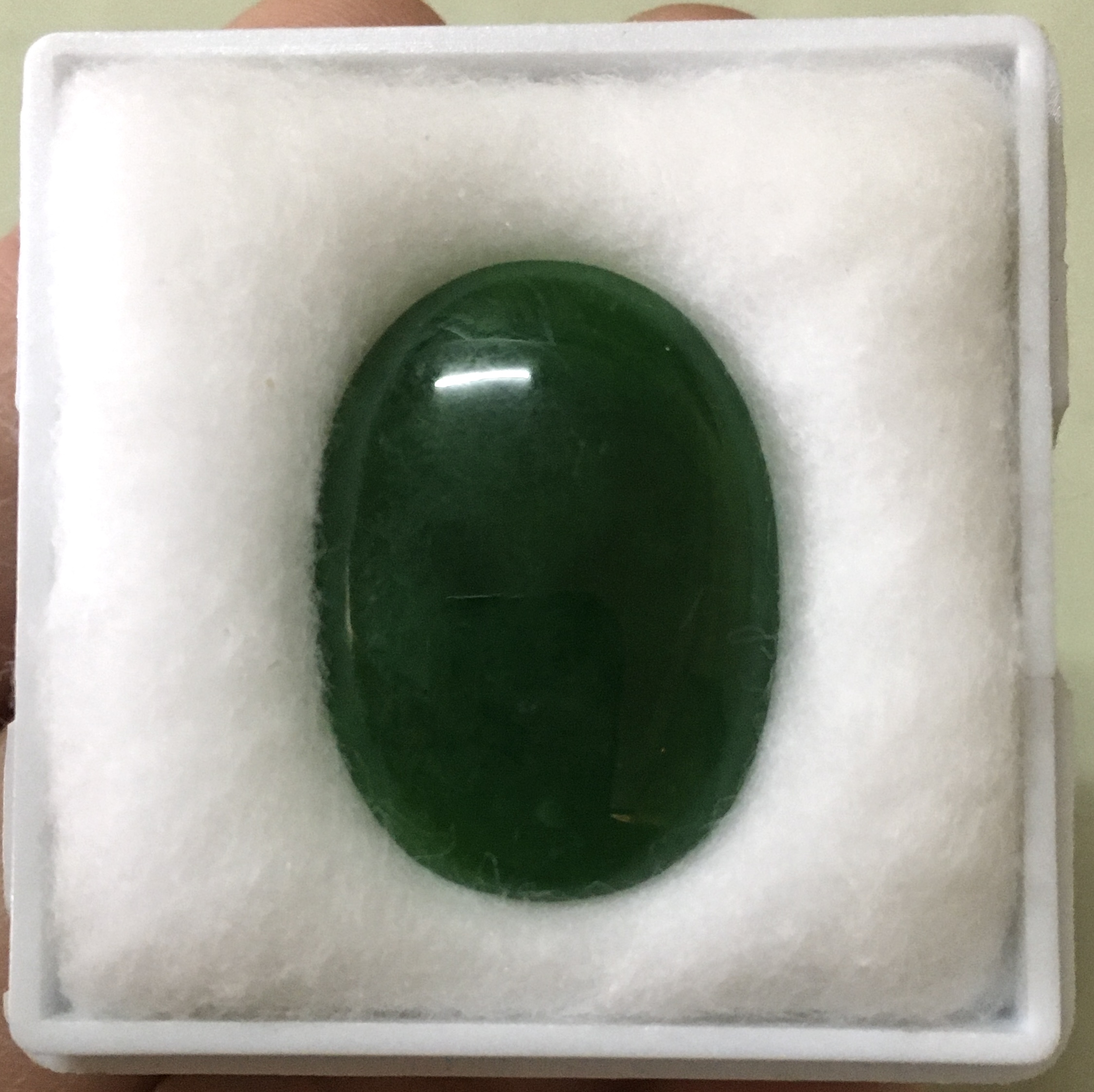 JADEITE หยกแท้ 19.58 cts. เม็ดใหญ่ไซส์บิ๊ก เนื้อดีสีสวยม๊ากค่ะ