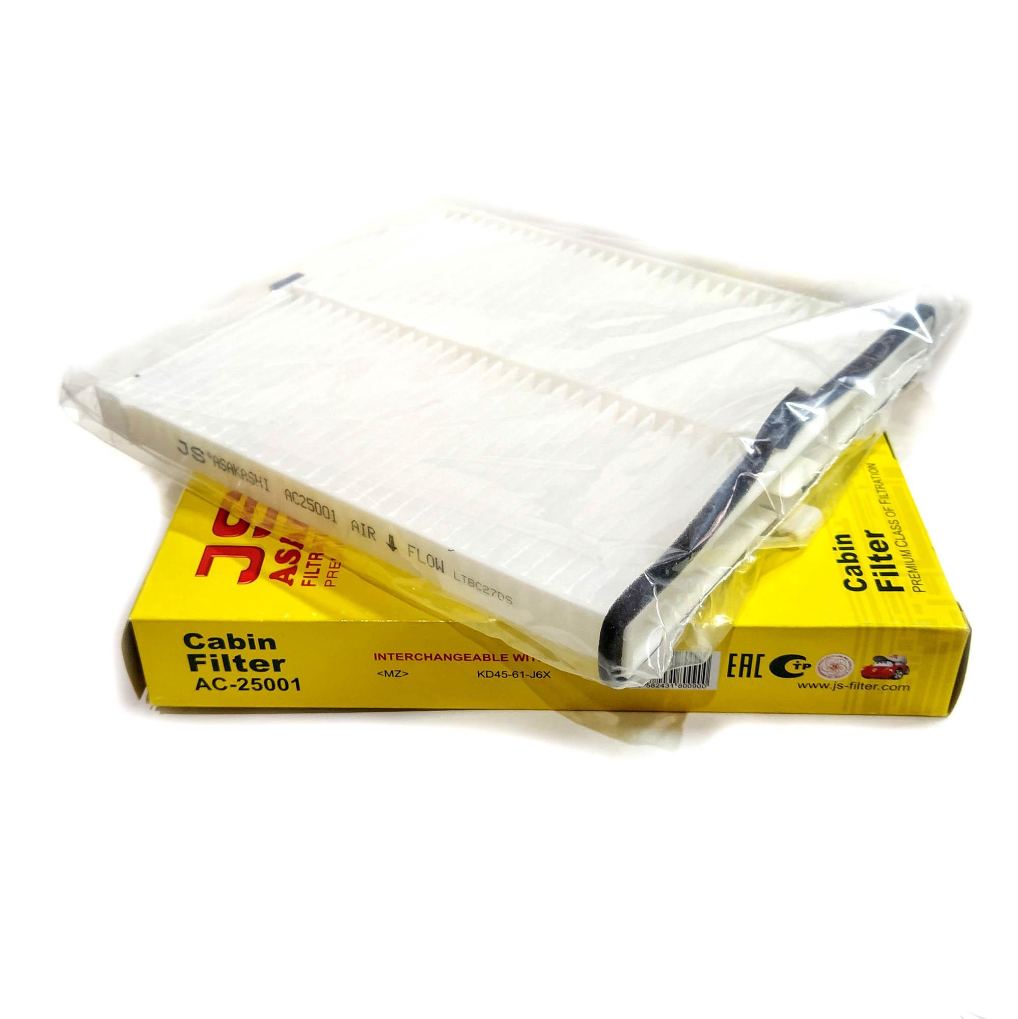 กรองแอร์มาสด้า 3 สกายแอคทีฟ MAZDA 3 SKYACTIV 2.0 ปี 2014-2018 BM (1ชิ้น) ยี่ห้อ JS ASAKASHI (Made in Japan) /AIR FILTER