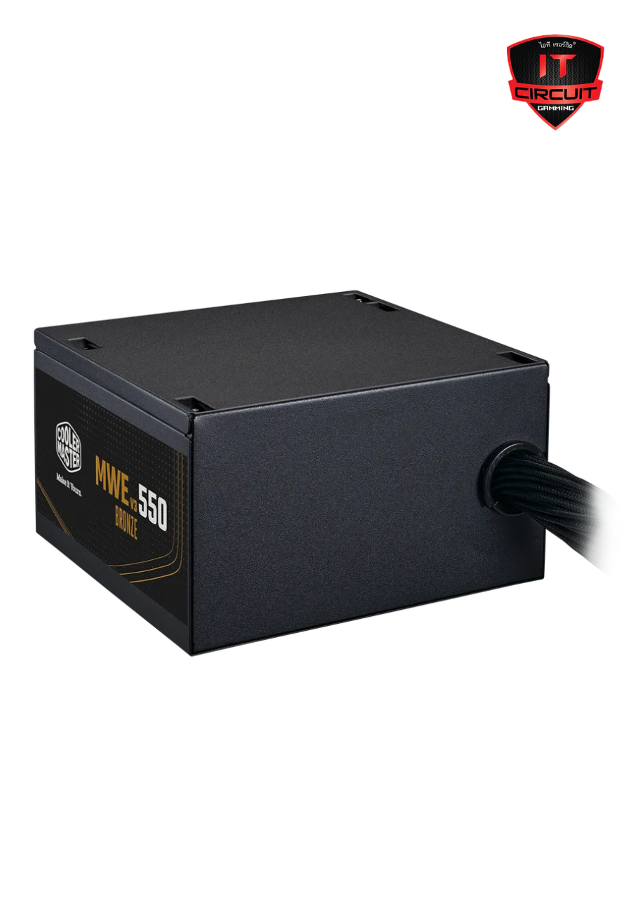 POWER SUPPLY (อุปกรณ์จ่ายไฟ) (80+ BRONZE) 550W COOLER MASTER MWE V3 FR (MPE-5501-ACAAW-3B) SN27925T60H