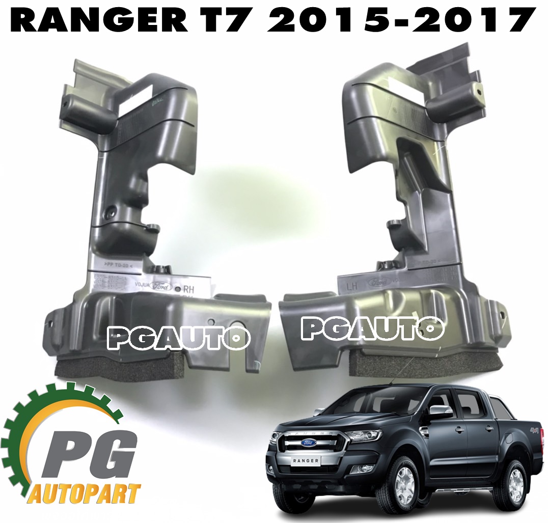 พลาสติกดักลมข้างหม้อน้ำ LH-RH FORD RANGER T7 ปี 2015-2017 (1ชุด = 2 ชิ้น) แท้ / รูปจริง