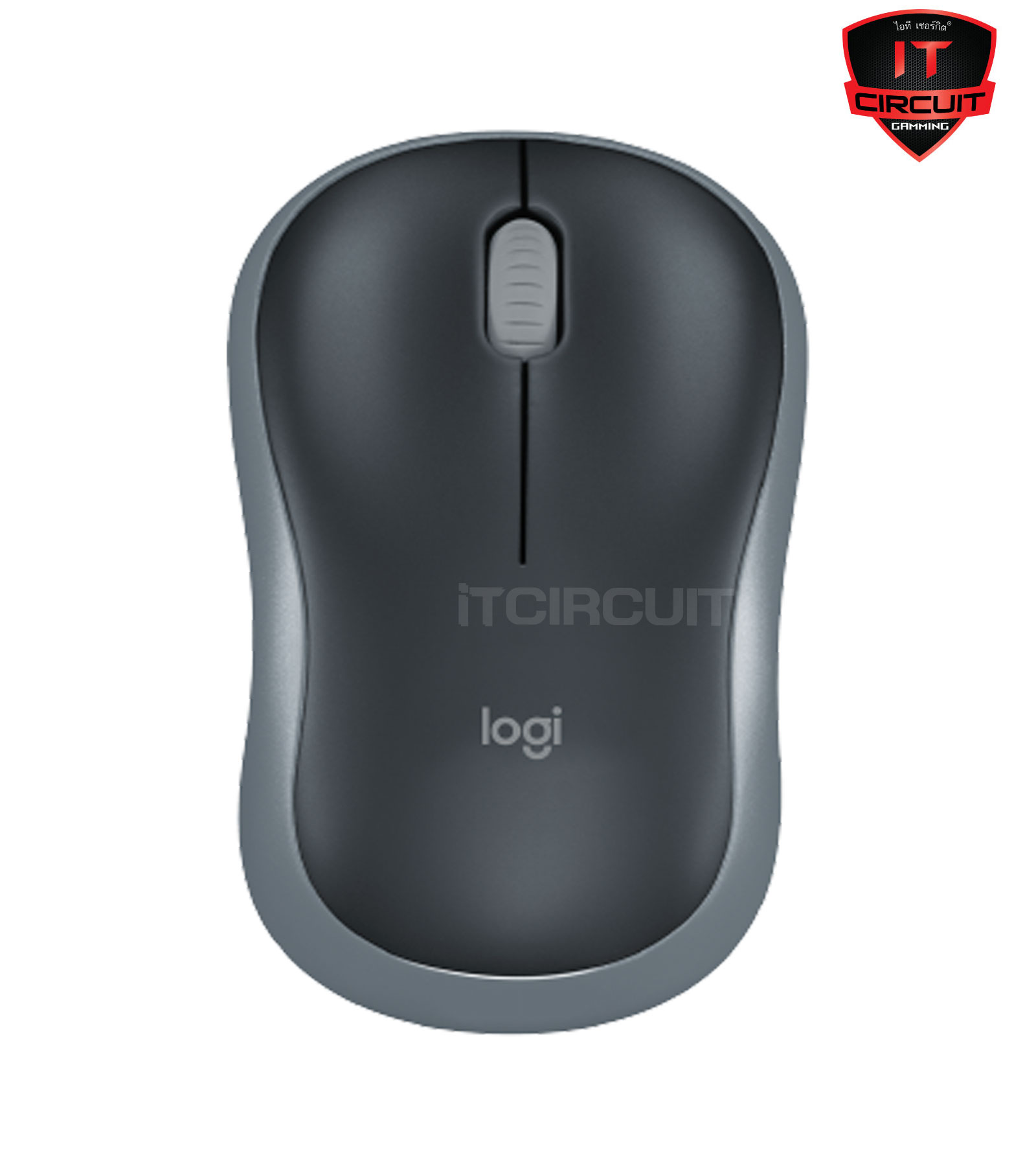WIRELESS MOUSE (เมาส์) LOGITECH M185D BLACK/GREY