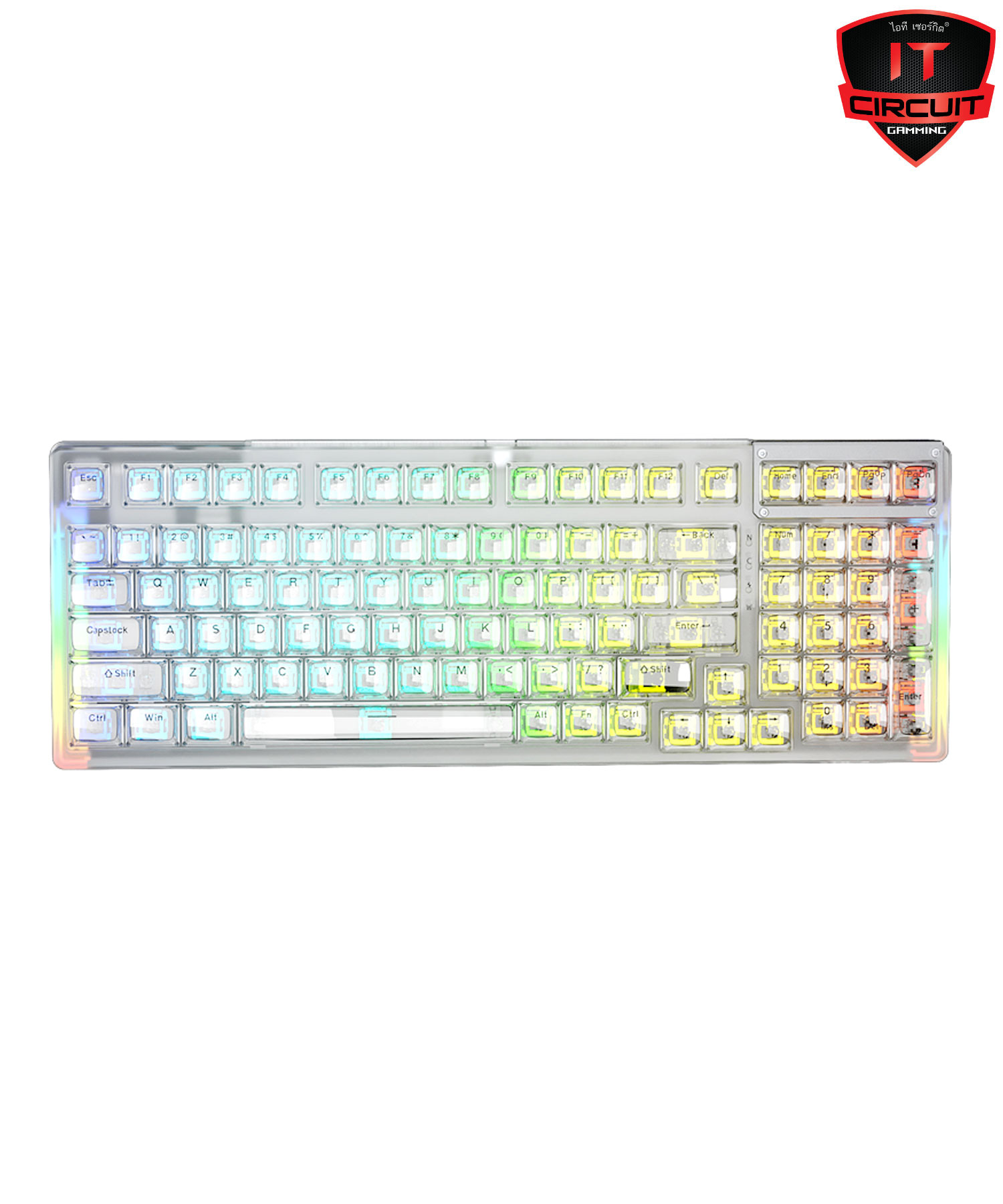 WIRELESS/BLUETOOTH KEYBOARD AULA F98 WHITE WHITE-SWITCH
