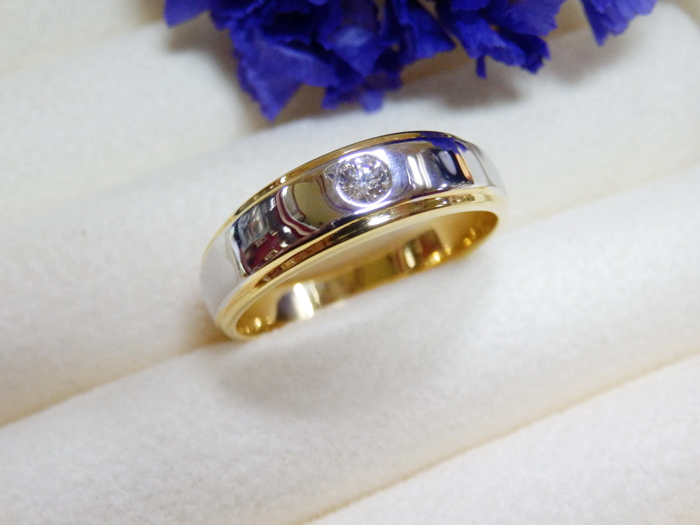 PP53010 แหวนเพชรแท้ 0.12 กะรัต แบบเรียบ คลาสสิค