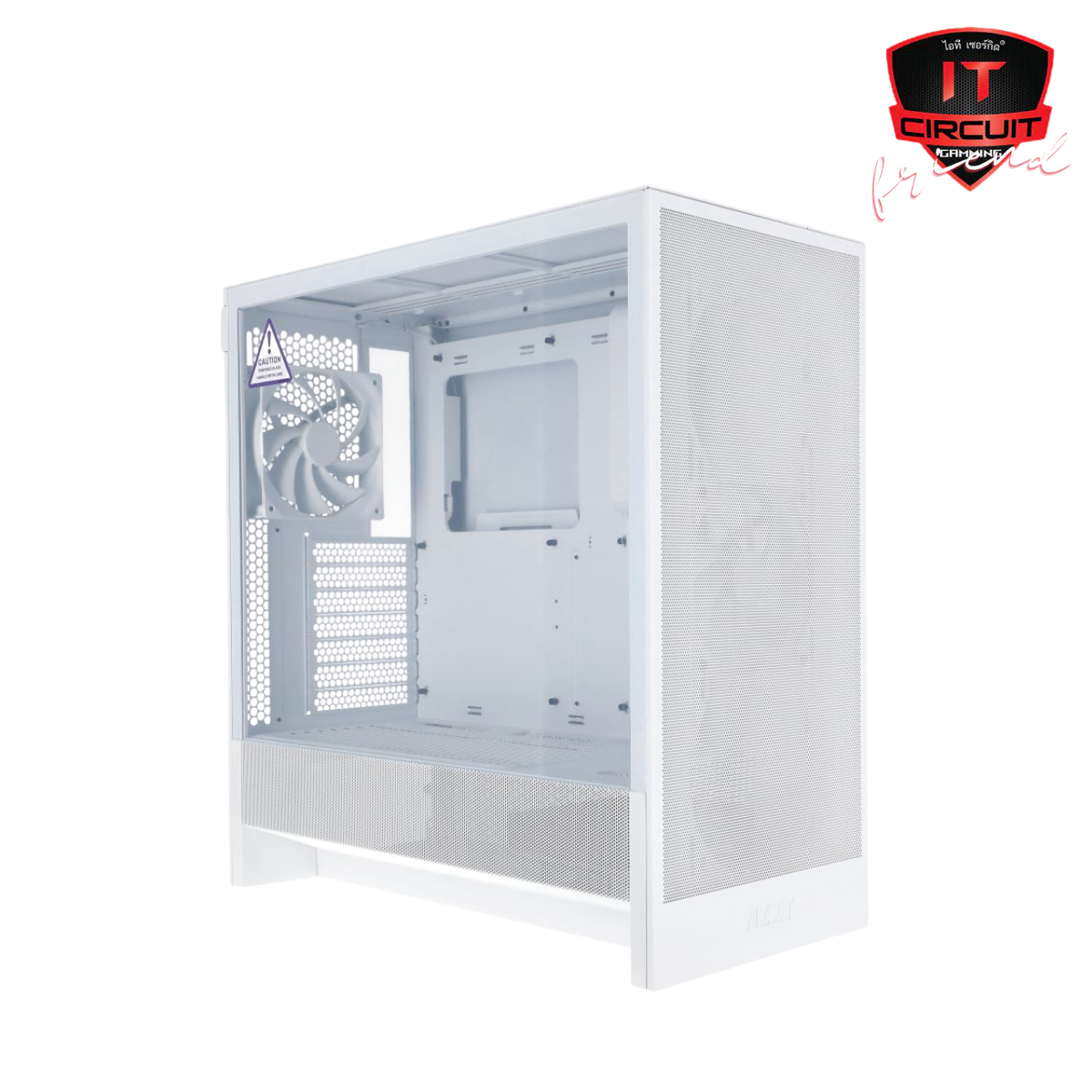CASE (เคส) NZXT H5 FLOW 2024 (WHITE) (E-ATX) (CC-H52FW-01)