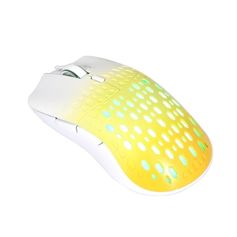 MOUSE (เมาส์) AULA S11PRO WHITE/YELLOW SN251025B109Y