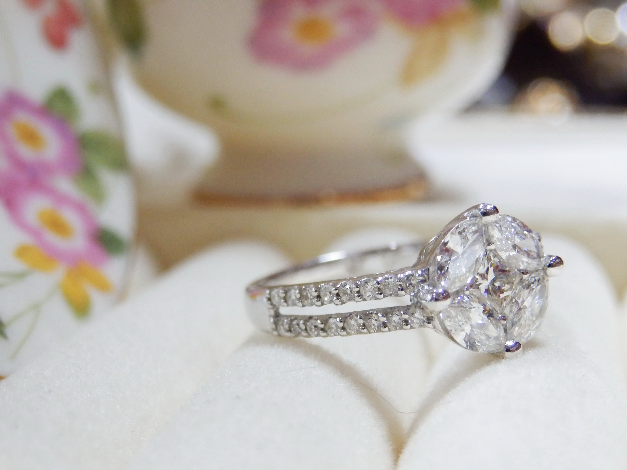 M367แหวนแต่งงานเพชรแท้ 1.06 กะรัต สวย คุ้มค่ะ