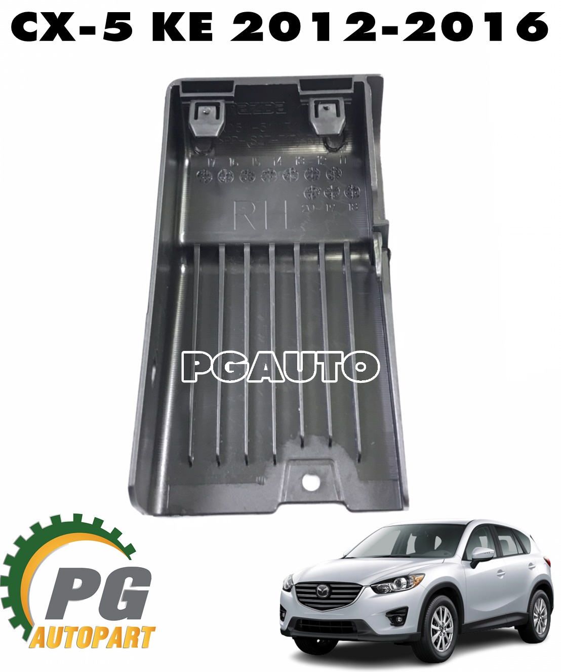 พลาสติกปิดคิ้วโปร่งล้อหน้าอันล่าง RH MAZDA CX-5 KE ปี 2012-2016 (1ชิ้น) แท้ / รูปจริง