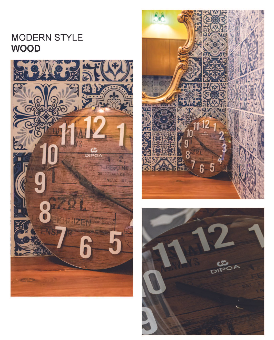 นาฬิกาแขวนผนัง นาฬิกาติดผนัง DIPOA รุ่นWN106DB