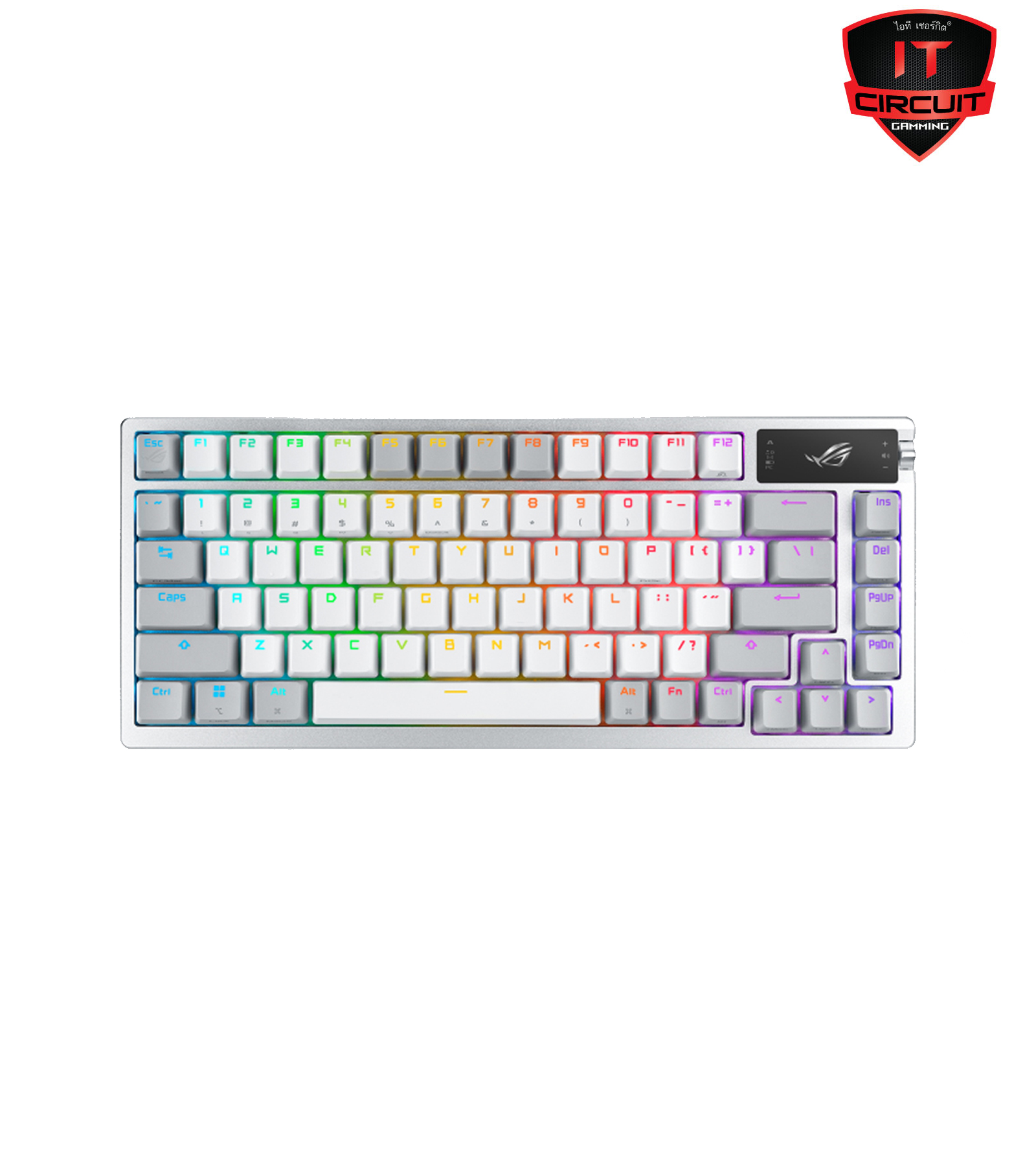 WIRELESS/BLUETOOTH KEYBOARD (คีย์บอร์ด) ASUS ROG AZOTH WHITE - BLUE-SWITCH [TH]