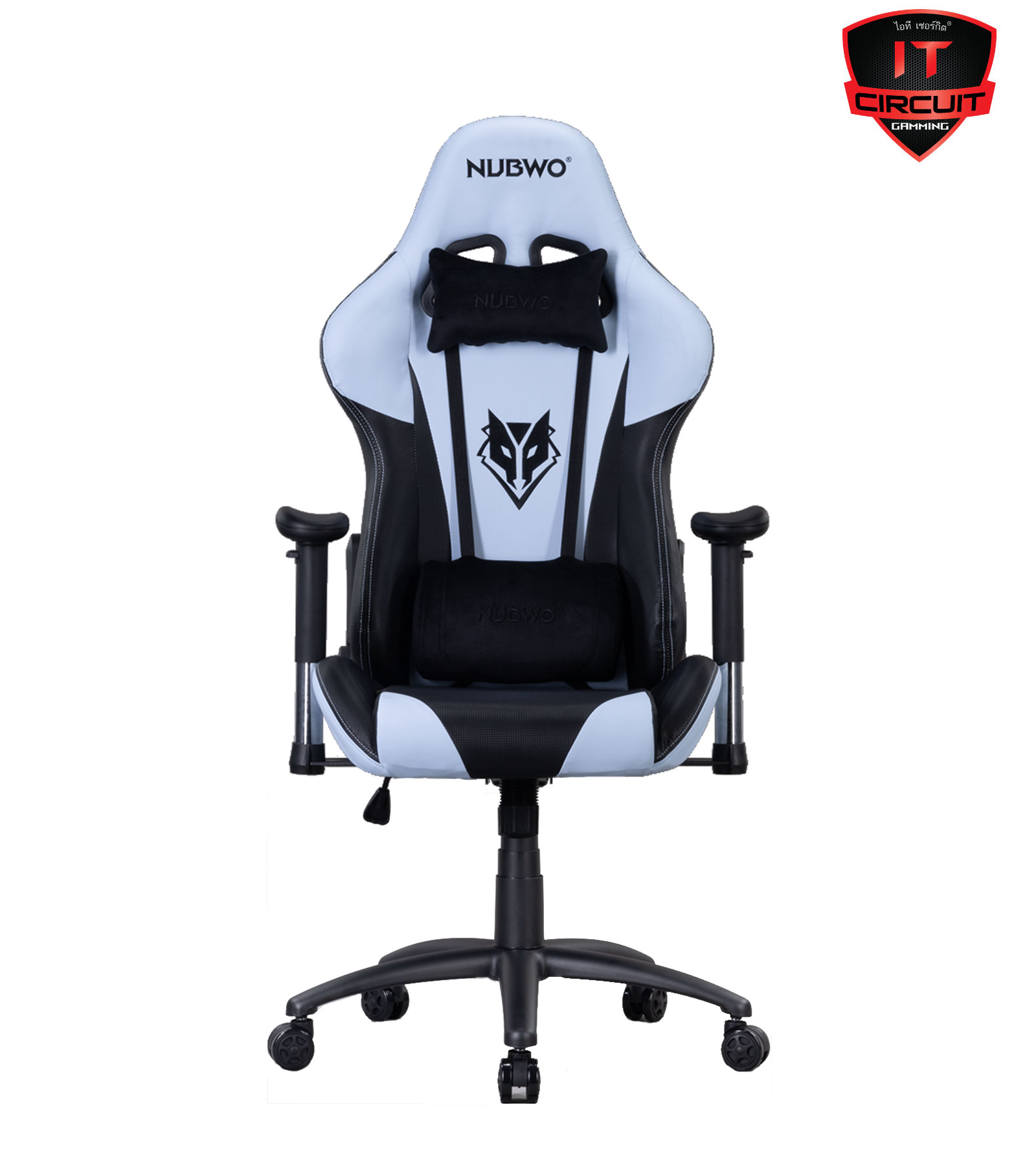 GAMING CHAIR (เก้าอี้เกมมิ่ง) NUBWO NBCH-007 PHENOM EDITION BLACK/LIGHTBLUE