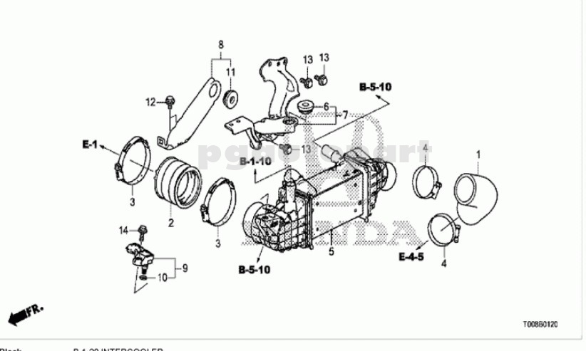 อินเตอร์คูลเลอร์ HONDA CITY ปี 2020 1.0 TURBO (RS) GN1680MT (1ชิ้น) แท้ / รูปจริง