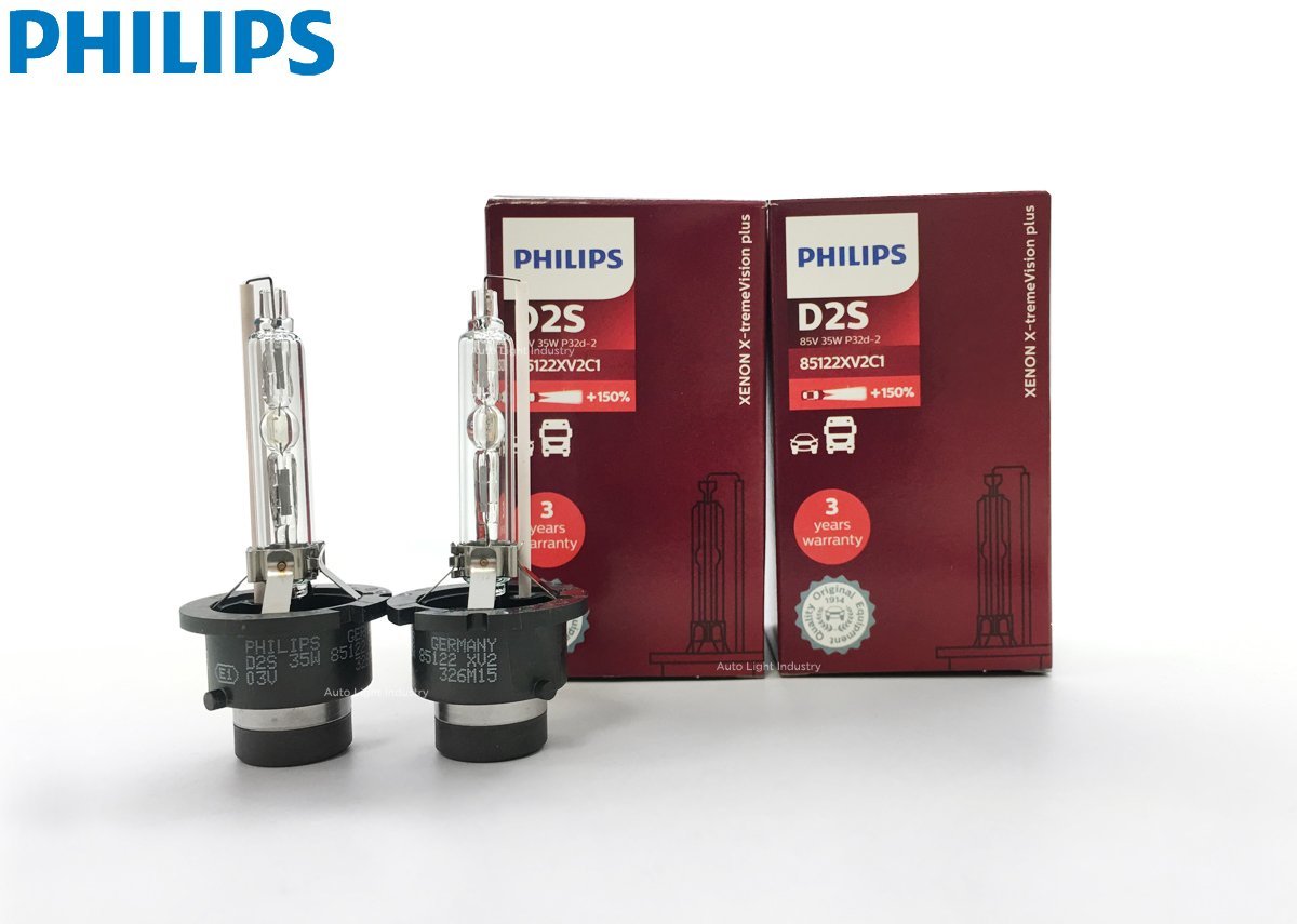 หลอดไฟหน้ารถยนต์ PHILIPS Xenon X-Treme Vision 150% D2S แพ็คคู่