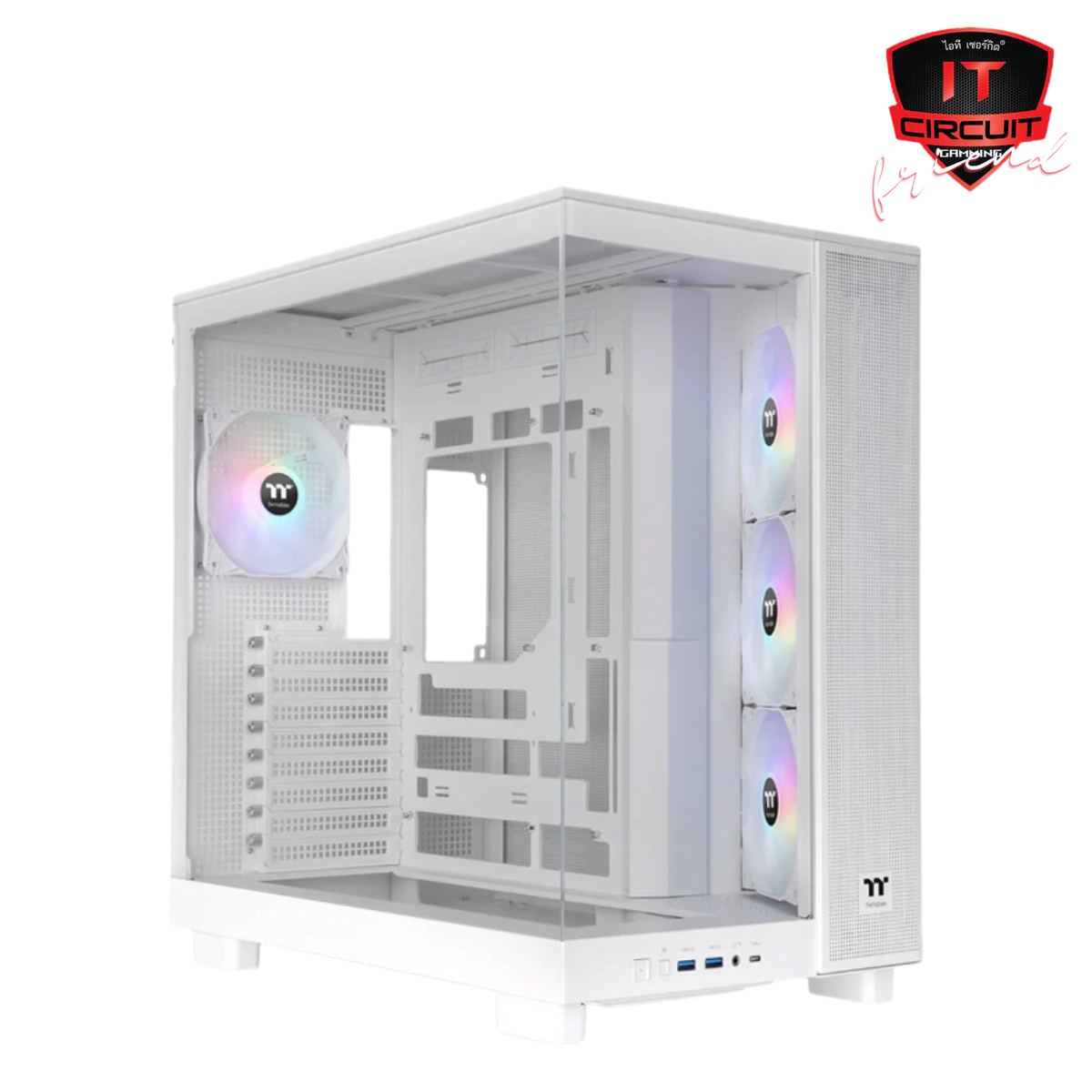 CASE (เคส) THERMALTAKE VIEW 380 XL TG ARGB SNOW - WHITE (ATX)