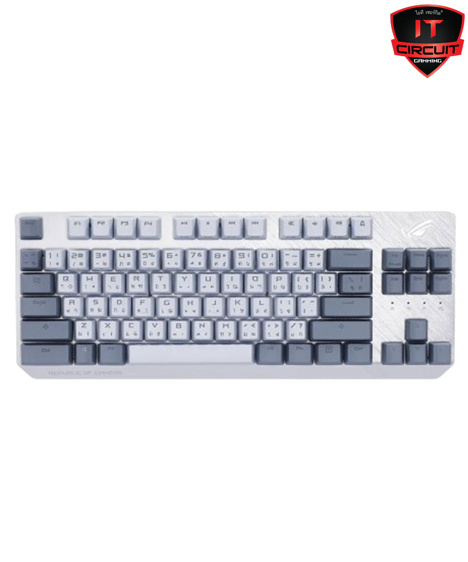 KEYBOARD (คีย์บอร์ด) ASUS ROG STRIX SCOPE NX TKL MOONLIGHT WHITE (ASUS ROG NX BLUE SWITCH - RGB - EN/TH)
