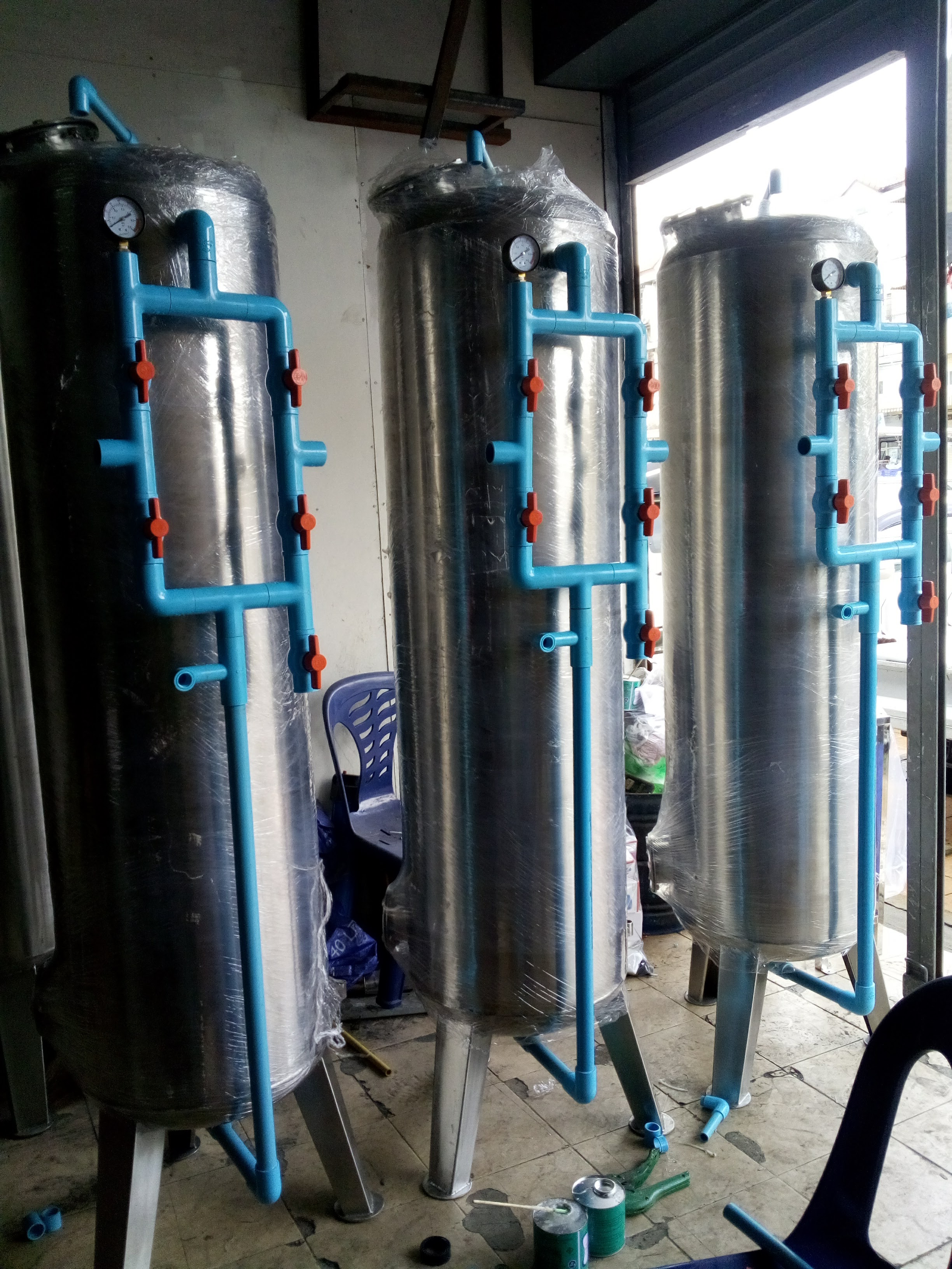 ถังกรองสแตนเลส24นิ้วหนา2มม